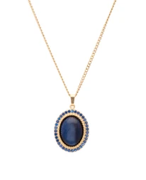 ΚΟΛΙΕ ZIRCONIA STONE ΧΡΥΣΟ ΜΠΛΕ Κολιέ