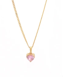 ΚΟΛΙΕ LOVE ZIRCON ΡΟΖ ΧΡΥΣΟ Κολιέ
