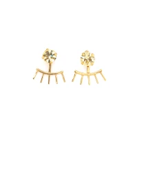 ΣΚΟΥΛΑΡΙΚΙΑ EYELASHES FRONT/BACK ΧΡΥΣΟ ΧΡΥΣΟ Σκουλαρίκια