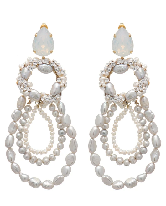 ΣΚΟΥΛΑΡΙΚΙΑ CHANDELIER PEARL ΧΡΥΣΟ Γάμος