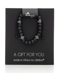 Αντρικό Βραχιόλι Gray Lava and Black