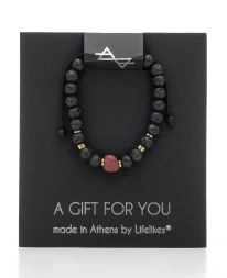 Αντρικό Βραχιόλι One Bead Red Lava