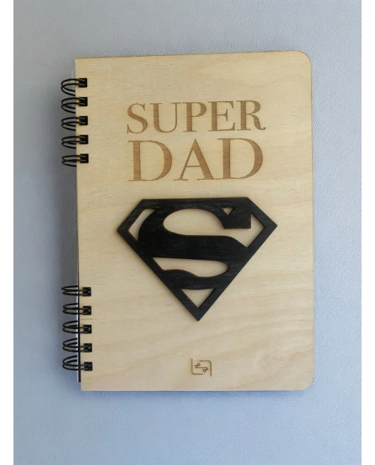 Ξύλινη Ατζέντα Super Dad Σπίτι & Γραφείο