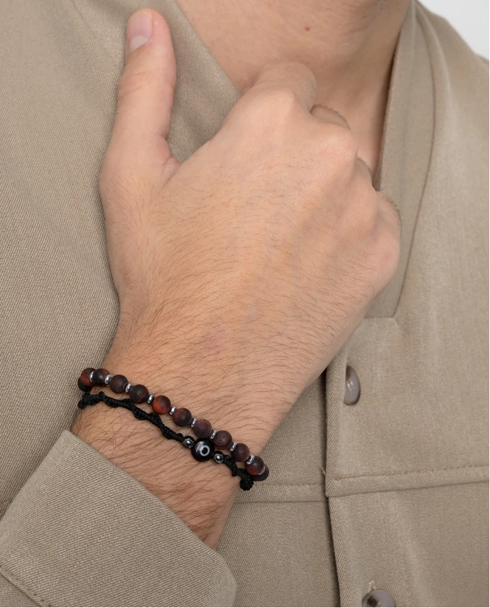 ΑΝΔΡΙΚΟ ΒΡΑΧΙΟΛΙ  RED TIGER EYE Ανδρικά