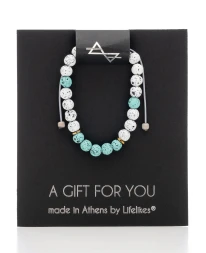 Αντρικό Βραχιόλι Lava White & Turquoise Ανδρικά