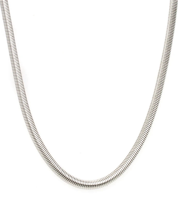 ΚΟΛΙΕ SNAKE CHAIN ΑΣΗΜΙ Κολιέ