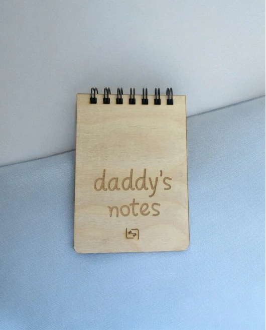 Ξύλινο Μπλοκάκι Daddy's Notes Σπίτι & Γραφείο