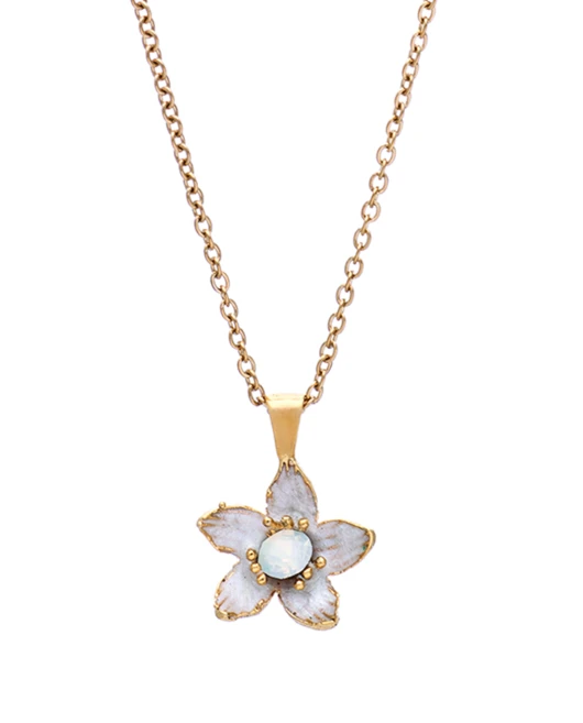 ΚΟΛΙΕ MINI FLORET ΛΕΥΚΟ ΧΡΥΣΟ Κολιέ