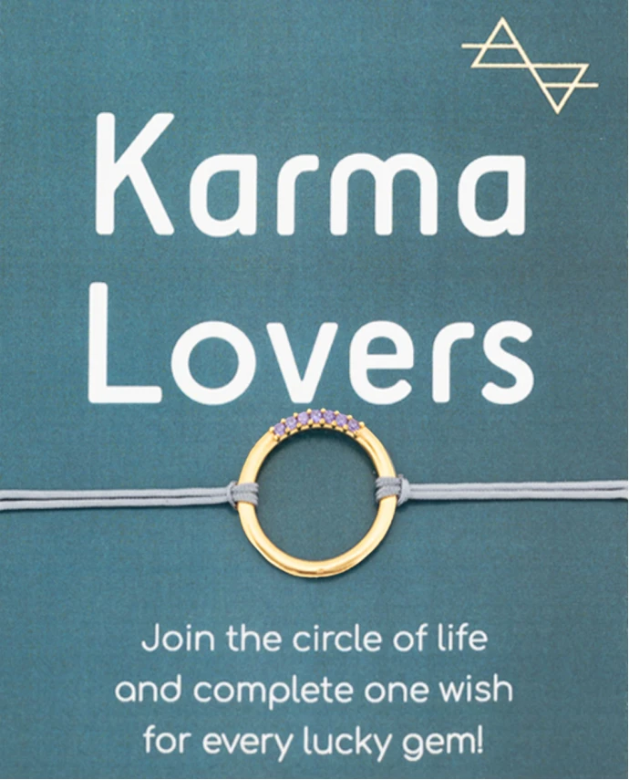 CHARM KARMA LOVERS ΧΡΥΣΟ ΜΕ ΜΩΒ ΖΙΡΓΚΟΝ 