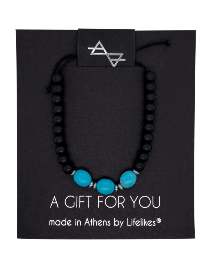 ΑΝΔΡΙΚΟ ΒΡΑΧΙΟΛΙ  THREE TURQUOISE Ανδρικά