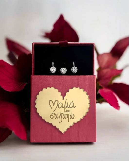 Mother's Box Σετ Κοσμημάτων Exclusive Hearts Ασημί Δώρα