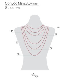 Κολιέ Parallel Drops Ασημί