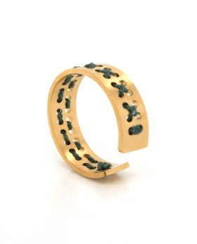 Δαχτυλίδι Stavrovelonia Χρυσό Πράσινο