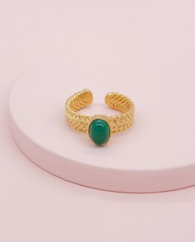 Δαχτυλίδι Ami Stone Πράσινος Αχάτης