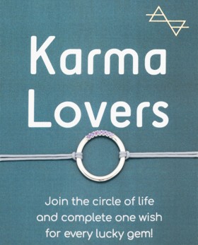 Charm Karma Lovers Ασημί με Μωβ Ζιργκόν