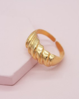 Δαχτυλίδι Domed Χρυσό