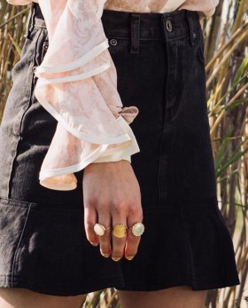 Δαχτυλίδι Ourania Φίλντισι Ροζ Χρυσό