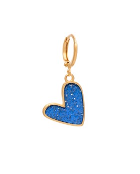 Σκουλαρίκια Glitter Heart Blue