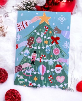 Ευχετήρια Κάρτα Χριστουγέννων Χριστουγεννιάτικο Δέντρο