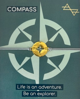 Charm Compass Χρυσό