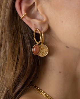 Σκουλαρίκι Ear Cuff Spiral Χρυσό