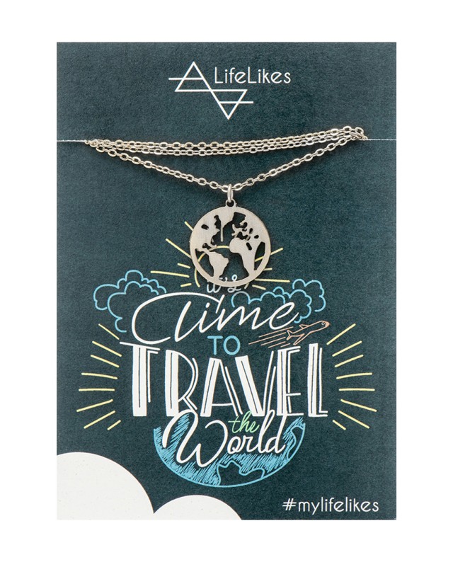 Charm The World Necklace Ασημί