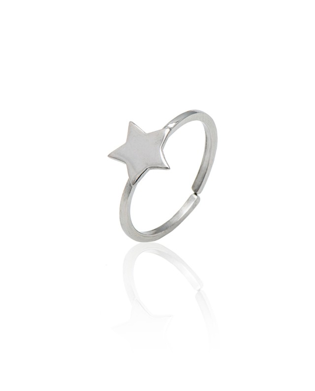 Δαχτυλίδι Star Ασημί