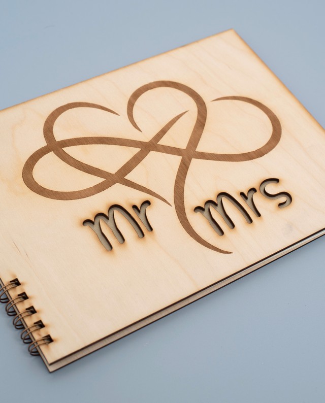 Βιβλίο Ευχών Γάμου - Infinity Love με Αρχικά Γράμματα