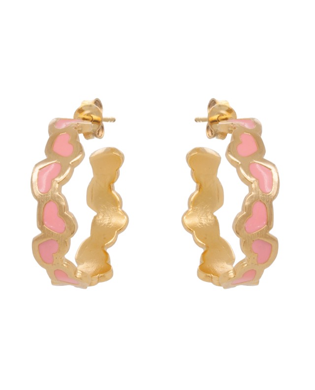 Σκουλαρίκια Kardoules Κοραλλί Χρυσό