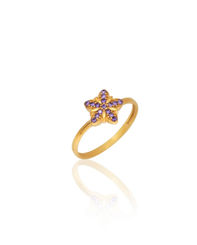 Δαχτυλίδι Zirconed Daisy Purple