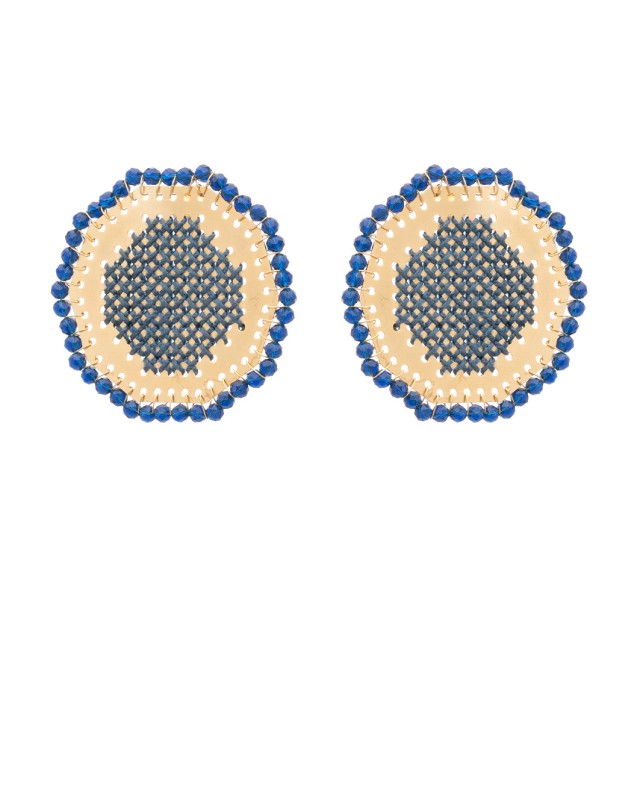 Σκουλαρίκια Καρφωτά Polygon Motivo - Μπλε Ραφ