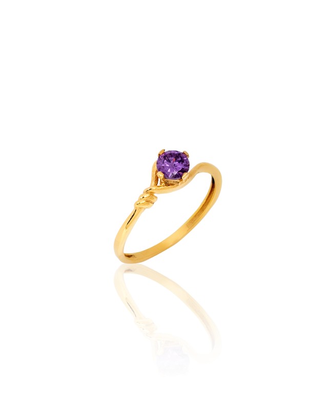 Δαχτυλίδι Zircon Knot Purple