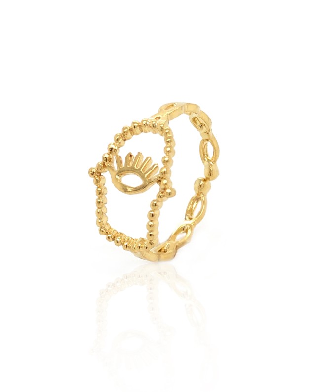 Δαχτυλίδι Hamsa Χρυσό