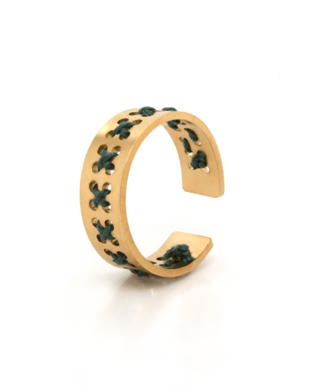 Δαχτυλίδι Stavrovelonia Χρυσό Πράσινο