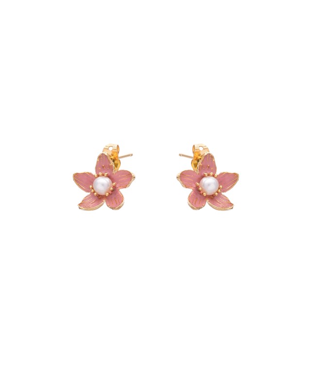 Σκουλαρίκια για κορίτσια Mini Floret Ροζ