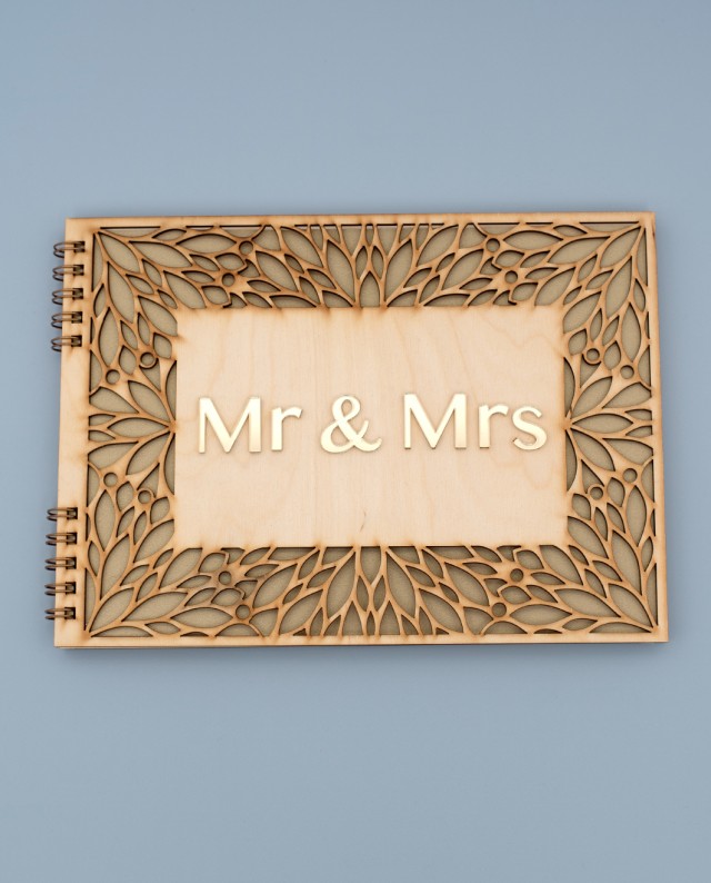 Βιβλίο Ευχών Γάμου - Κορνίζα Mr & Mrs
