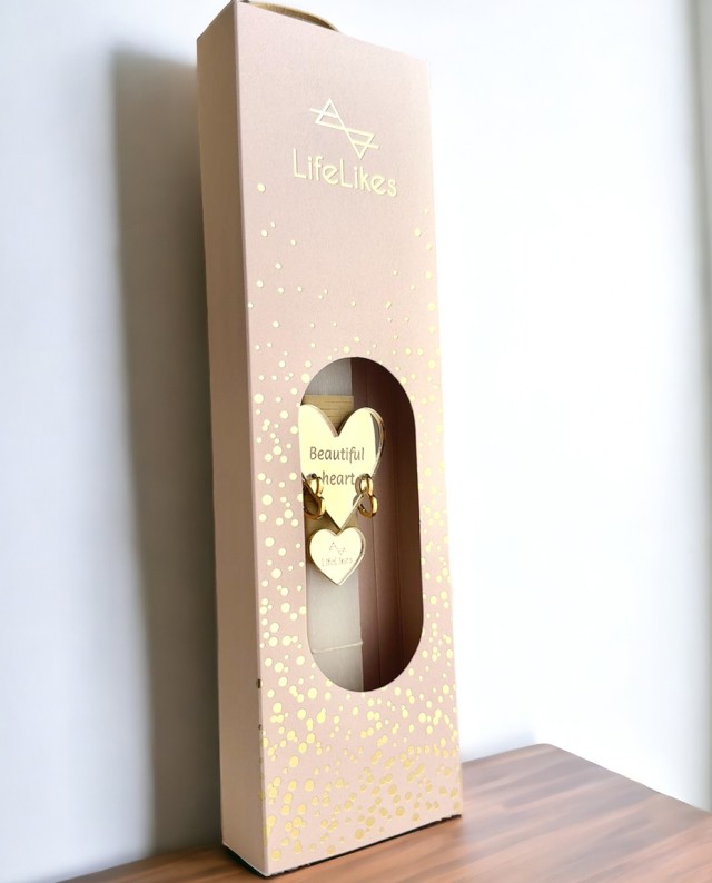 Λαμπάδα Γυναικεία Beautiful Heart με Σκουλαρίκια Χρυσά  Σε Κουτί