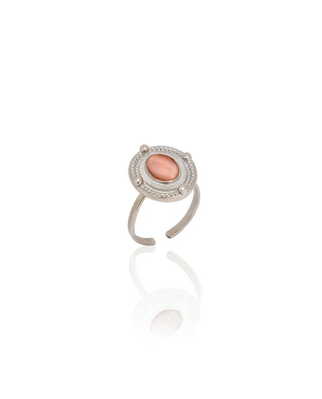 Δαχτυλίδι Mademoiselle Ασημί Ροζ