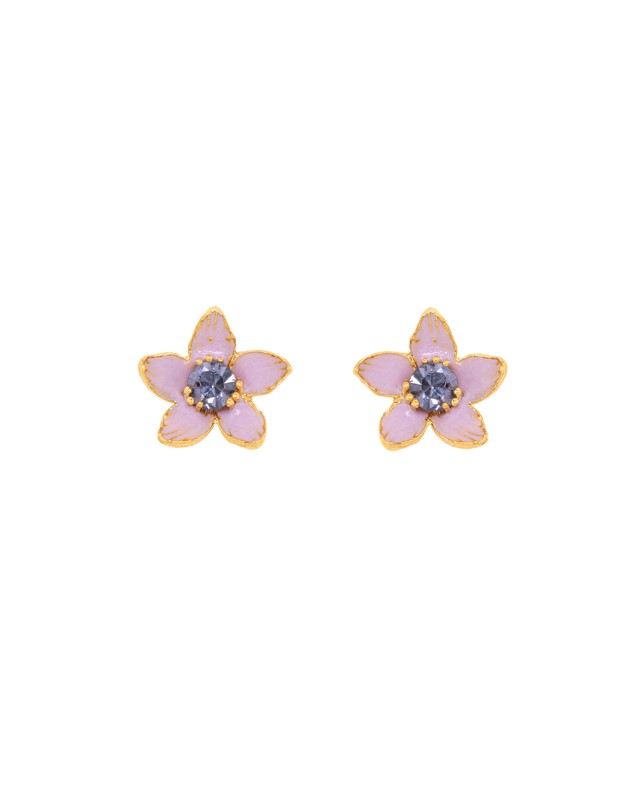 Σκουλαρίκια Mini Floret Λιλά