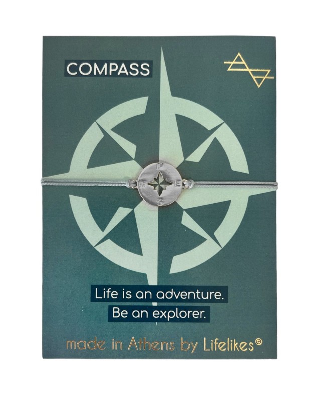 Charm Compass Ασημί