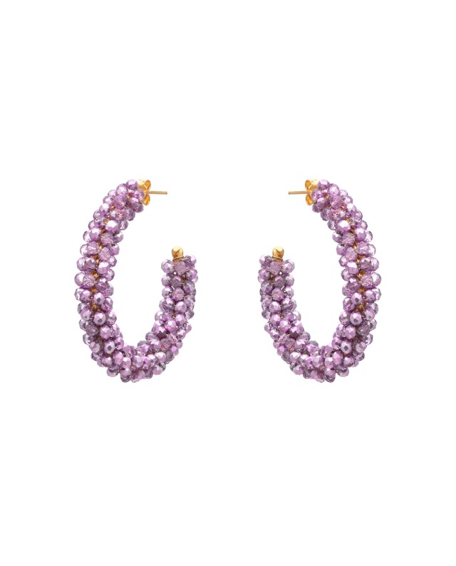 Σκουλαρίκια Louloudi Lilac
